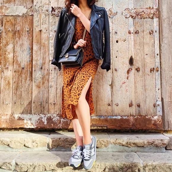 Madewell Dresses & Skirts - Madewell Silk Eva Side-Slit Slip Dress in Leopard